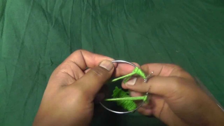 Diy  husband shows how to do the double half moon yarn earring tutorial Part 1 of 2