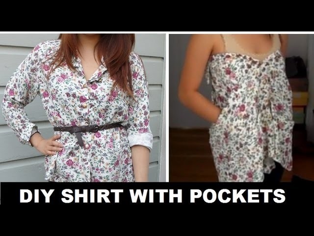 DIY: Long Sleeve to Shirt with Pockets (No Sewing)