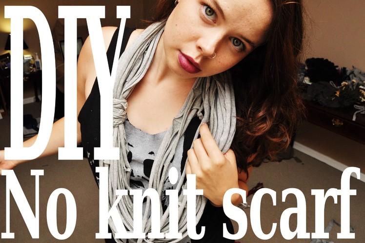 DIY No Knit Scarf - The T shirt Scarf
