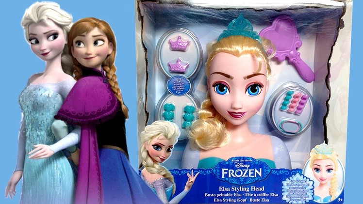 FROZEN  Elsa Styling Head How To Comb Elsa's Hair DIY Hairbrush Hairstyle Dolls Elsa's French Braid