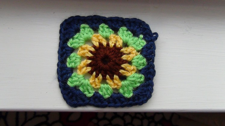 How to Crochet a Granny Square Sunflower