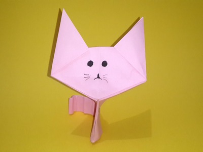How to make Origami 3D Cat - paper cat tutorial