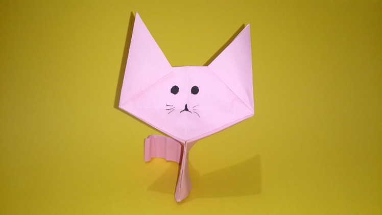 How to make Origami 3D Cat - paper cat tutorial