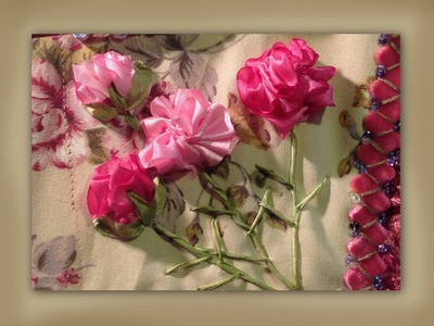 How to make silk ribbon embroidered carnation flowers