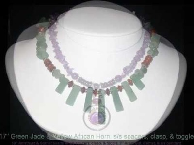 Jewelry - Semi-Precious Necklaces  with Bali Sterling Silver Beads