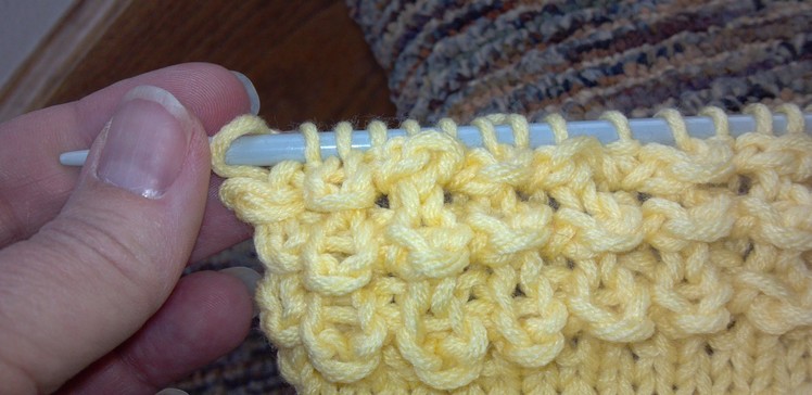 Knit Crocodile Stitch