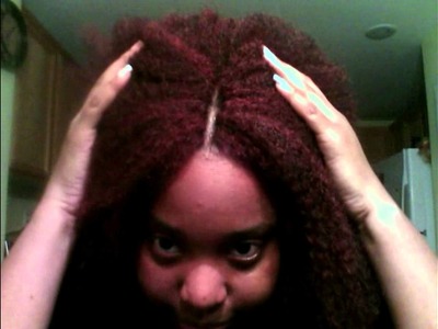 Knotless.invisible part crochet using equal cuban twist