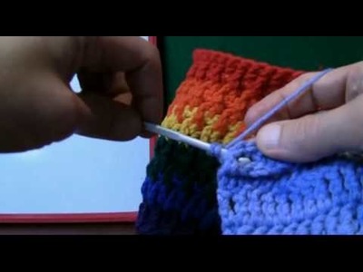 Left Hand: Crochet Using Back Posts  BPDC