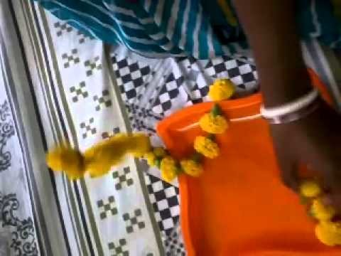 Marigold Mala, Garland Making, How to make a Bead of Marigold Flowers, Art and Craft