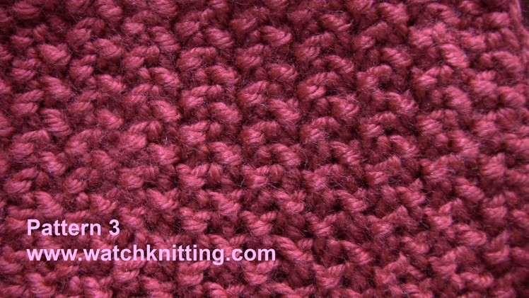(Moss) - Simple Patterns - Free Knitting Patterns Tutorial - Watch Knitting - pattern 3