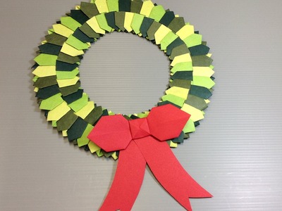 Origami Modular Christmas Wreath - Make Your Own