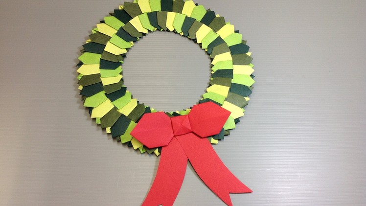 Origami Modular Christmas Wreath - Make Your Own