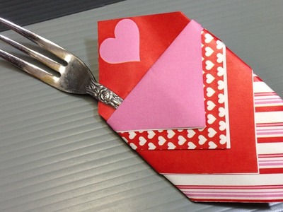 Origami Valentine's Day Utensil Holder - Print at Home