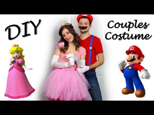 Princess Peach & Mario DIY Halloween Couples Costume