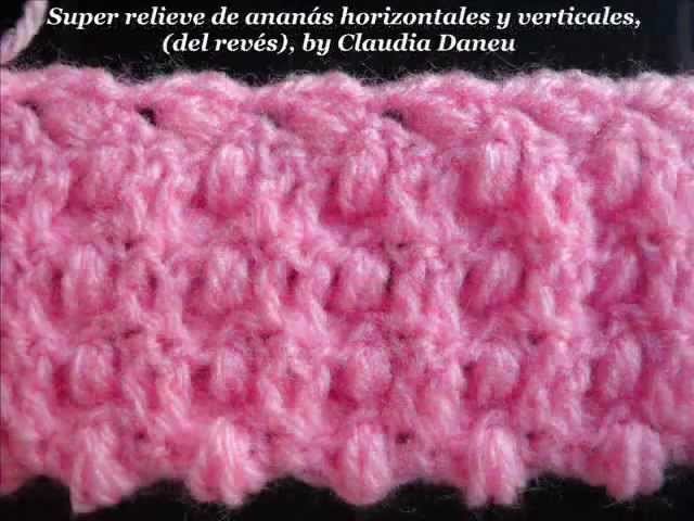 Puntos crochet fantasía para ropa de bebé- Stitchery for baby clothes.