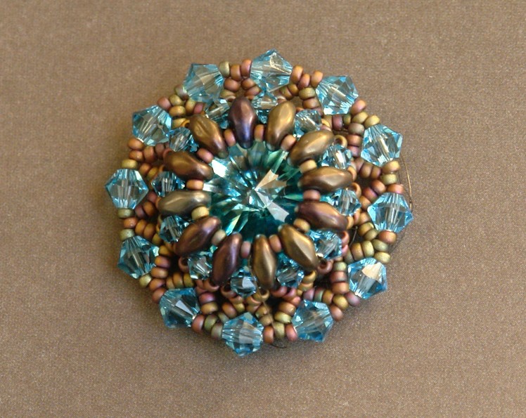 Sidonia's handmade jewelry - Superduo Lotus flower pendant