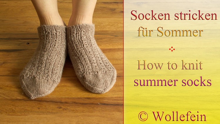 Socken stricken für Sommer - Knitting socks for summer - 4