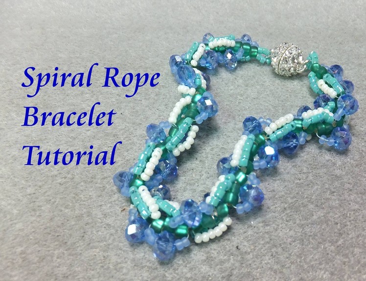 Spiral Rope Bracelet Beading Tutorial - Gift from the Sea
