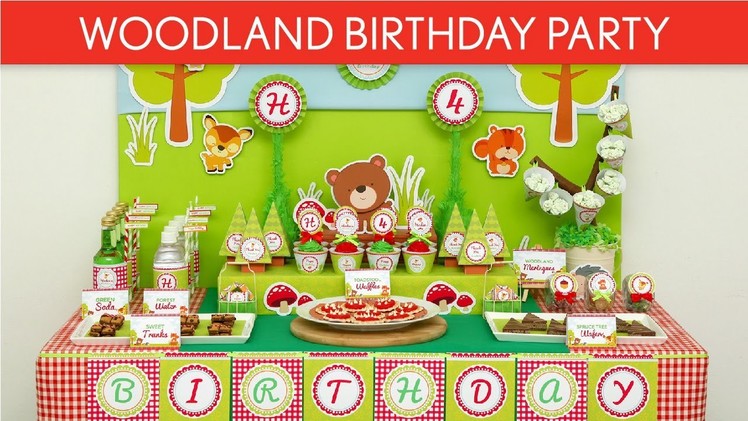 Woodland Animal Birthday Party Ideas. Woodland - B38