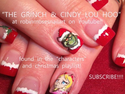 3 Nail Art Tutorials | DIY Christmas Nails | Grinch & Cindy Lou Who Nail Art Design!