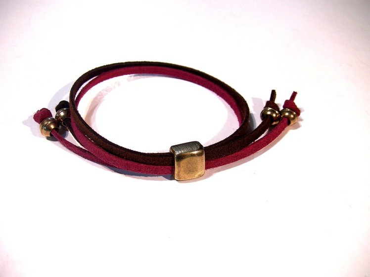 Beading Tutorial - Suede cord bracelet
