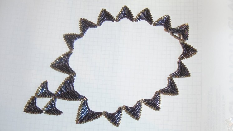 BeadsFriends: Peyote Stitch necklace - Beaded necklace with Peyote stitch arrows | Beaded Jewelry