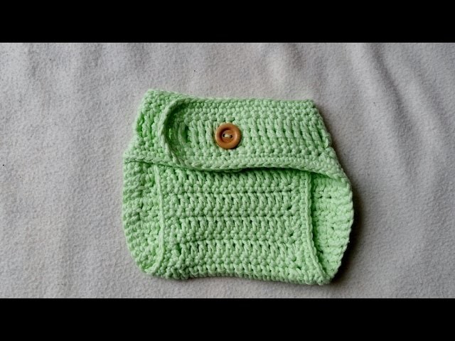 Crochet Diaper Cover for Newborn Babies with subtitles by BerlinCrochet Part 1