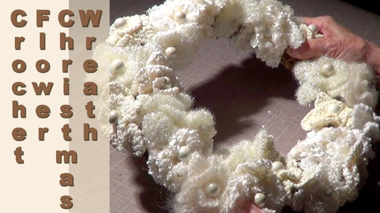 Crochet Flower Christmas Wreath - DIY Decor
