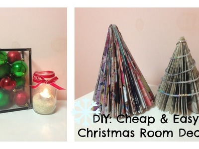 DIY ❄ Cheap & Easy Holiday Room Decor!