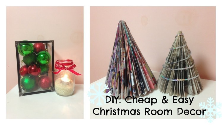 DIY ❄ Cheap & Easy Holiday Room Decor!