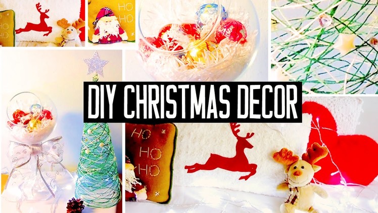 DIY Christmas room decorations! No-sew pillow, easy tree & more! Holiday decor