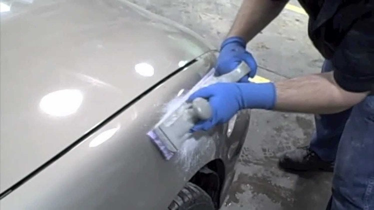 DIY- (How To Fix Dents In Your Car), Spread Body Filler, and Block Sand
