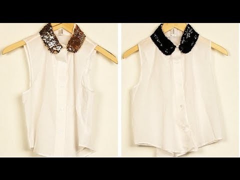 DIY: How to Make a Sequin-Collar Top!