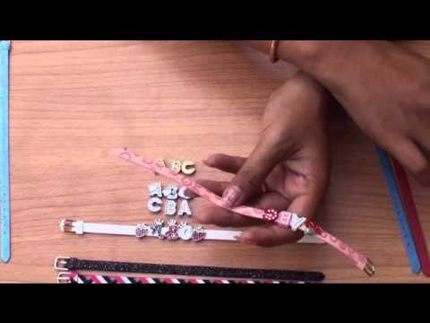 DIY how to make small slide letter bracelet jewelry www.ABC-JEWELRY.com