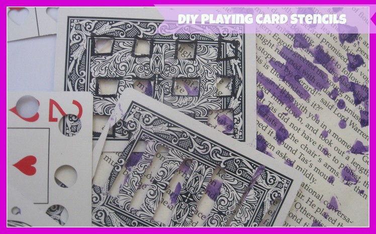 DIY.how to make your own stencils. How to make Stencils for playing cards  For mixed media art