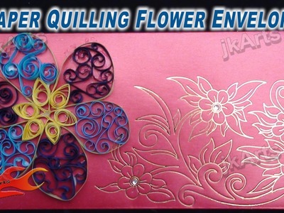 DIY Paper Quilling Flower Envelope JK Arts 276
