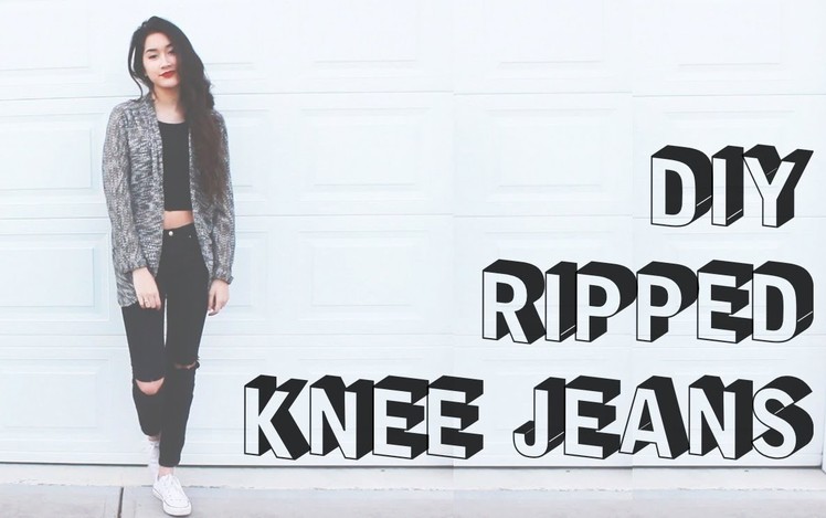 DIY Ripped Knee Jeans [S³] | ToThe9s
