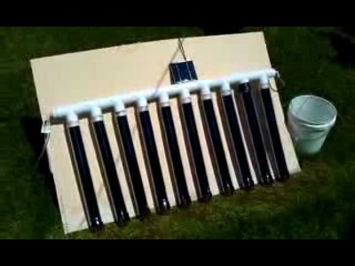 DIY solar vacuum tube water heater manifold