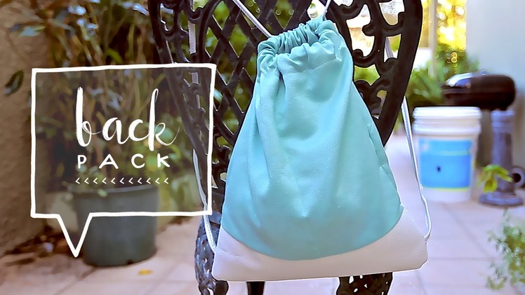 Drawstring Bag DIY | How to Make Sew a Backpack (Como Hacer un Bolso, Cartera o Bulto)