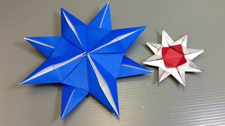 Easy Origami Christmas Eight Pointed Star