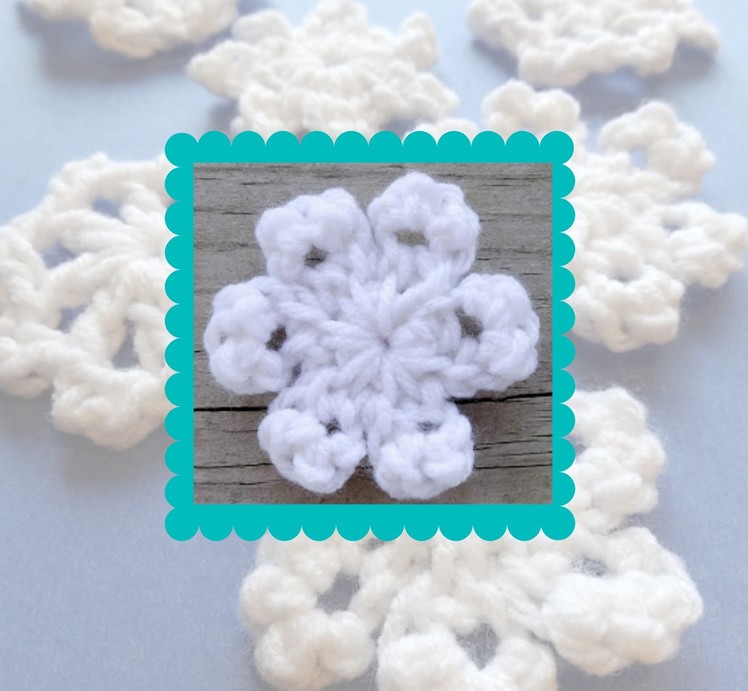 Episode 130: How To Crochet A One Round Snowflake (Circle Ended Snowflake)