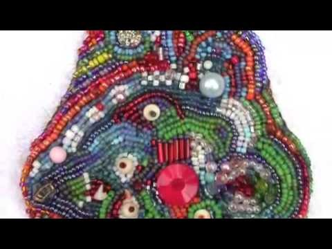 Free Form Bead Embroidered Piece by Jennifer D Burrell - mobile