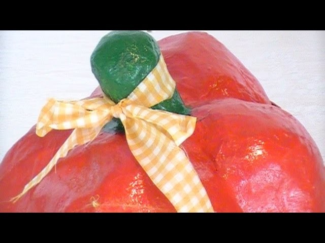 How 2 Make a Huge Red Pepper with Paper Mache