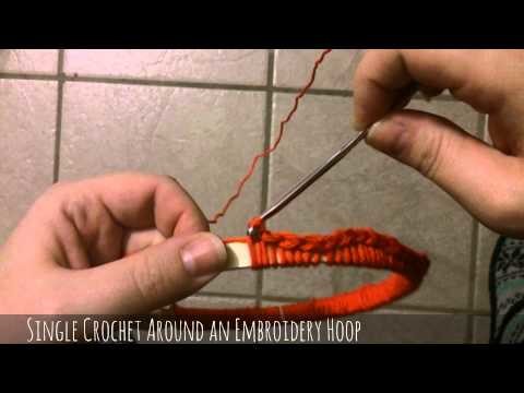How to: Crochet Around an Embroidery Hoop