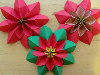 How to fold a poinsettia flower, origami