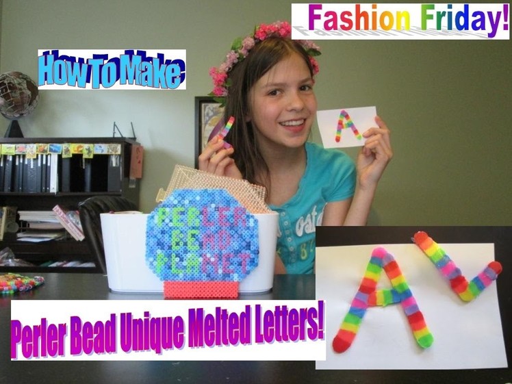 How To Make A Perler Bead Unique Melted Letter!! SO CUTE!