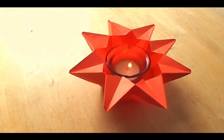 How To Make an Origami Star Candle-Holder - Falte Dir Deinen Origami Stern-Kerzenhalter!
