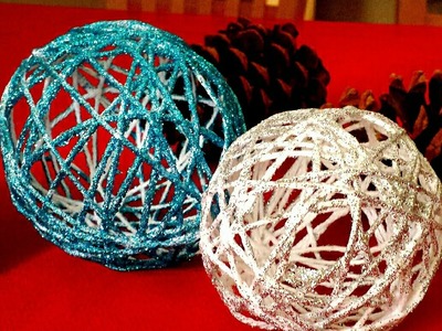 How to make Yarn Ornaments DIY String Ornaments