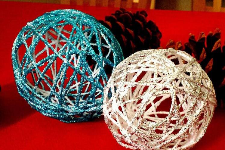 How to make Yarn Ornaments DIY String Ornaments