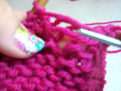 How to pick up a Dropped Stitch in Knitting with a Crochet Hook